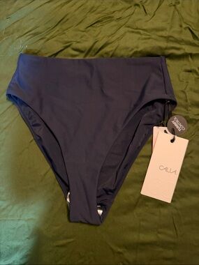 CALLA Navy High-Waist Bikini Bottom
